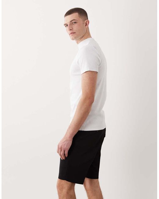 ASOS Natural Tailored Slim Shorts for men