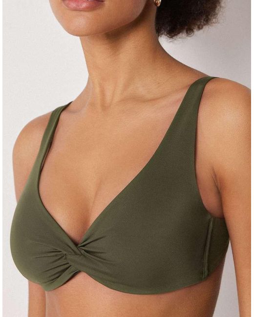 Calzedonia Green Fuller Bust Balconette Bikini Top Premium Sculpt