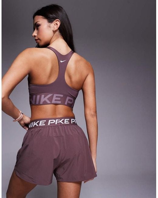 Nike Purple Nike Pro Training Dri-fit 365 3 Inch Woven Shorts