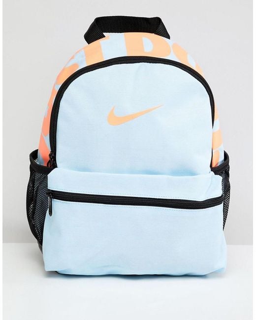 Nike Blue Just Do It Logo Mini Backpack