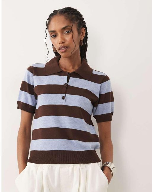 Threadbare White Short Sleeve Knit Polo Top