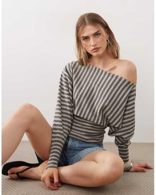 Cotton On Gray Everfine Batwing Knit