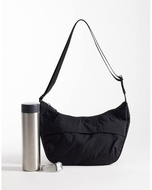 ASOS Black Nylon Crossbody Bag for men