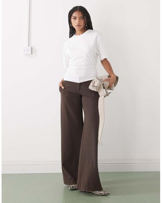 Weekday White Cinched Waist T-Shirt