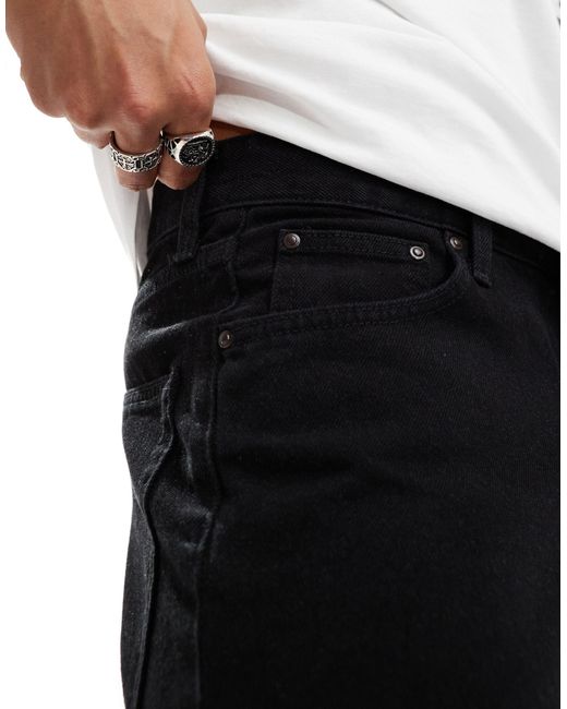 Jeans ampi neri con baffature di ASOS in White da Uomo