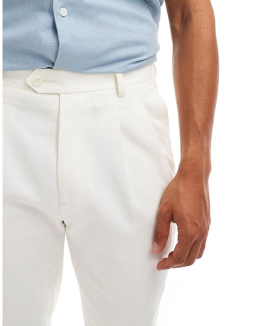 ASOS White Smart Premium Tapered Chino Pants for men