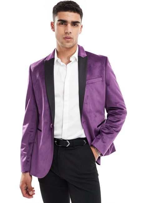 Veste ASOS pour homme en coloris Purple