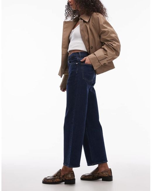 & Other Stories Blue High Rise Flared Jeans With Patch Pockets