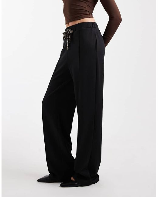 ONLY Broek Met Strik Met Luipaardprint in het Black