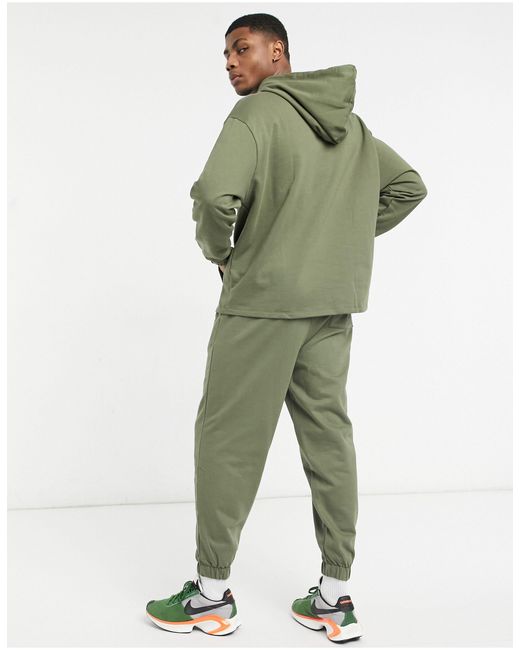 ASOS Organic Tracksuit With Oversized Hoodie & Oversized joggers in Green for Men - Lyst