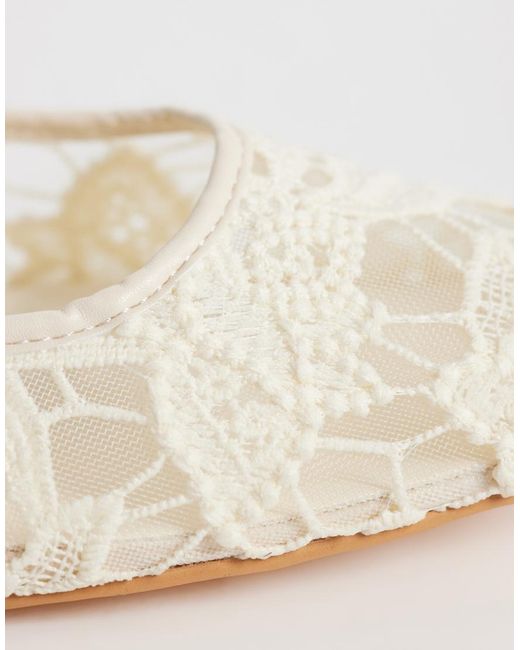 Public Desire Natural Leola Lace Ballet Flats