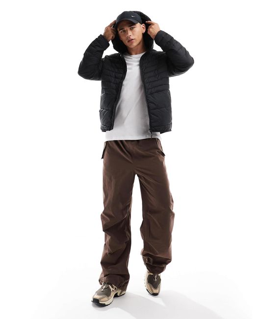 Jack & Jones – verstaubare, wattierte jacke in Black für Herren