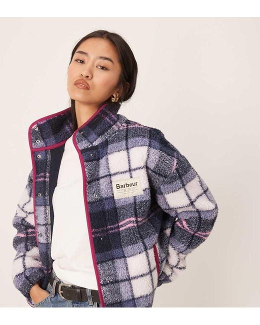 Barbour Blue X Asos Exclusive Tartan Print Fleece