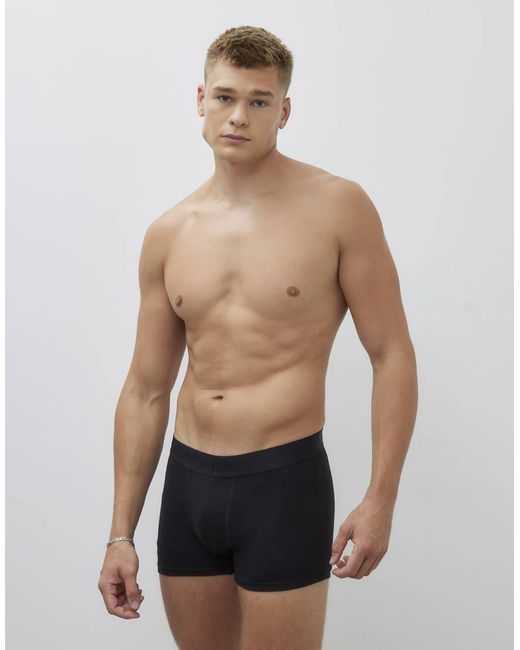 River Island Black 10 Pack Ri Jacquard Waistband Trunks for men
