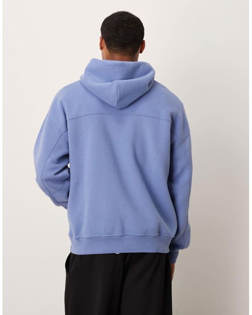Sweat à capuche avec poche avant et logo sur la poitrine Abercrombie & Fitch pour homme en coloris Blue