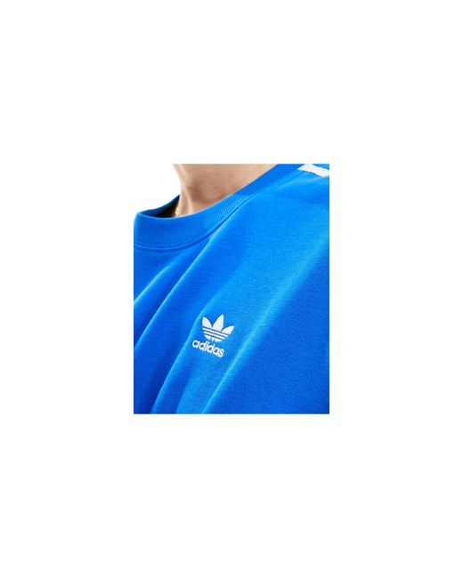 Felpa ebird con 3 strisce di Adidas Originals in Blue