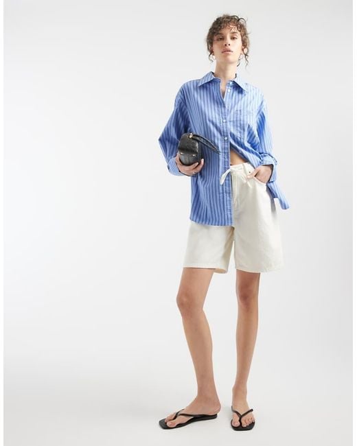 Gap Blue Relaxed Fit Poplin Shirt