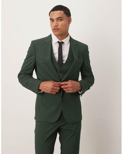 ASOS Green Skinny Suit Jacket for men