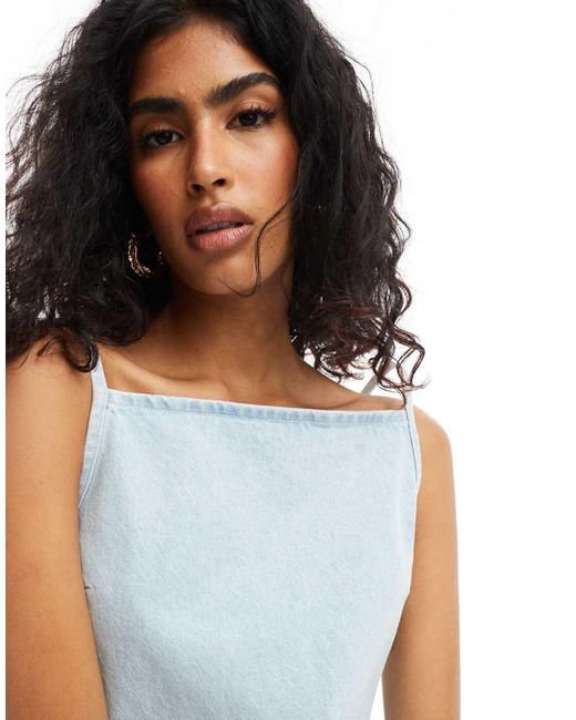 ASOS Blue Denim A Line Shift Dress