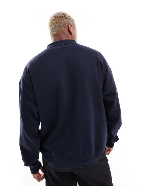 New Look – polo-sweatshirt in Blue für Herren