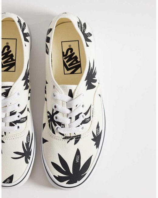 Vans Metallic Authentic Leaf Print Trainers