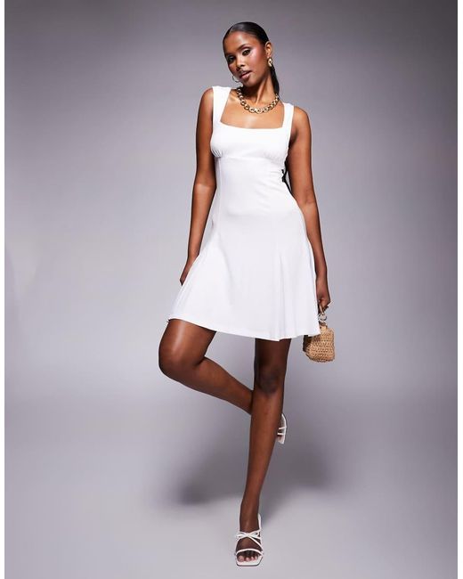 ASOS Purple Square Neck Mini Dress
