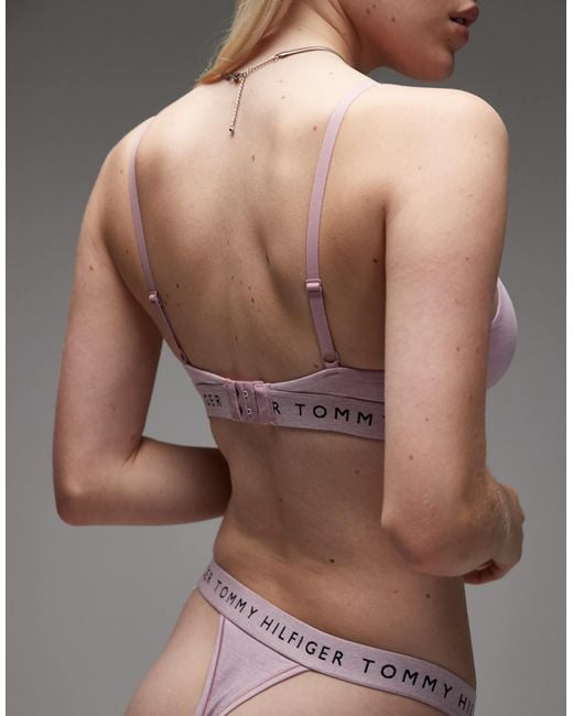 Tommy Hilfiger Gray Heritage Triangle Bra