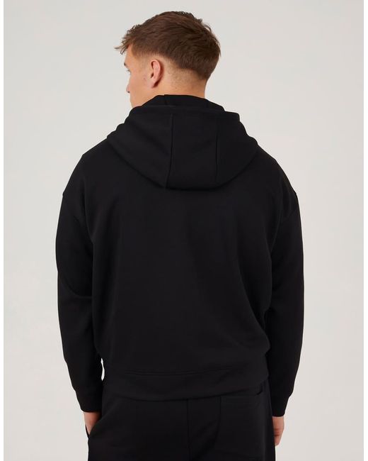 Brave Soul Blue Relaxed Fit Zip Through Hoodie for men