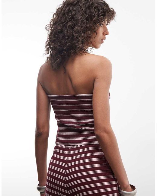 Collusion Multicolor Plunge Halterneck Top Co Ord