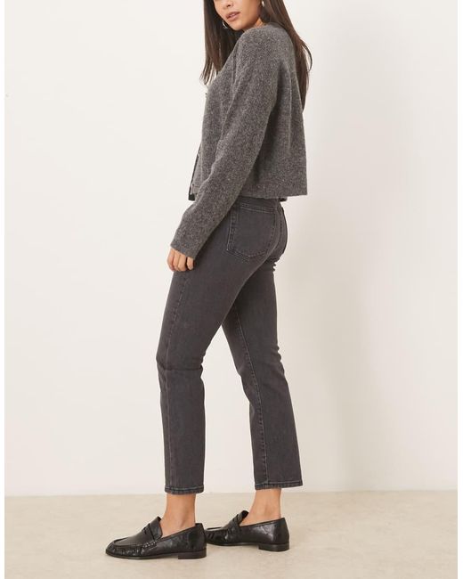 Vaqueros Grises De Corte Pitillo De 100% Algodón Claudia De Mango de color Natural