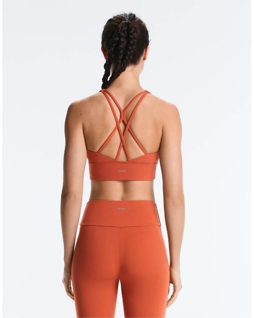 Oysho Red Medium-support Comfortlux Sports Bra With Cups