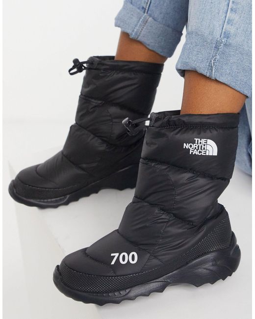 The North Face 700 Nuptse Boot in Black | Lyst
