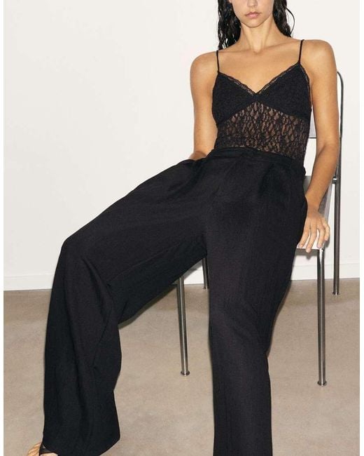 Pull&Bear Natural Elasticated Waist Smart Trousers