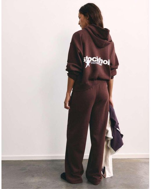 Pull&Bear Graphic Joggingbroek in het Pink