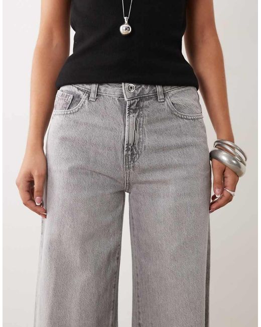 Mango Gray Teen Wide Leg Jean