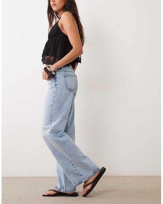 Mango Blue Teen Wide Leg Jean