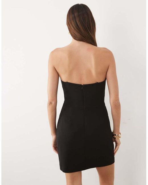 Forever New Natural Structured Boned Corset Bandeau Mini Dress