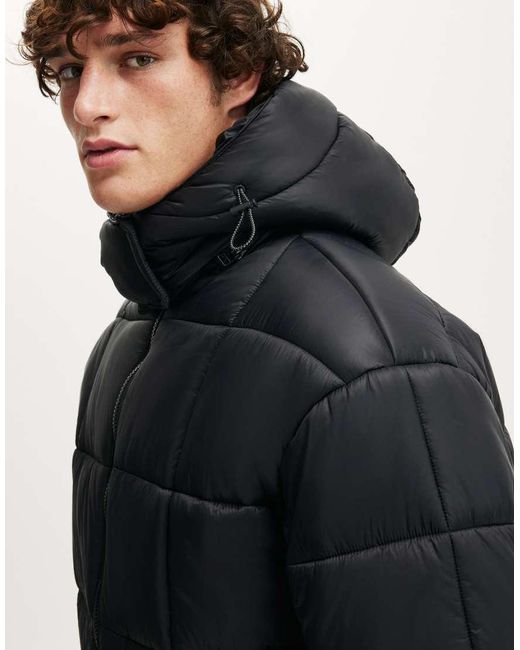 Cotton On Blue Cropped Puffer Jacket for men