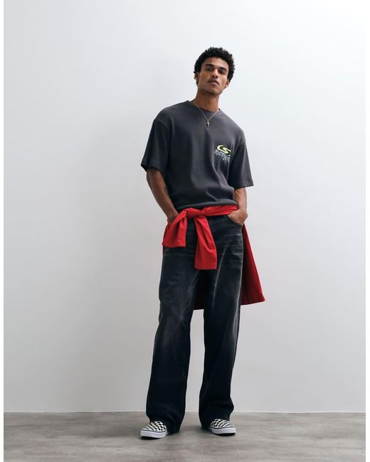 ASOS Blue Relaxed T-shirt With Chest Graphic for men