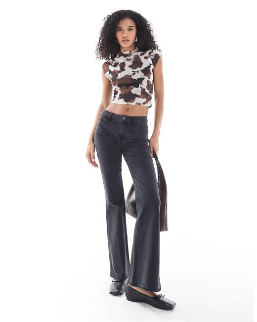 New Look Black Mesh High Neck Top