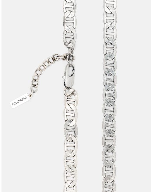 Pull&Bear White 2-pack Of Chain Necklaces for men