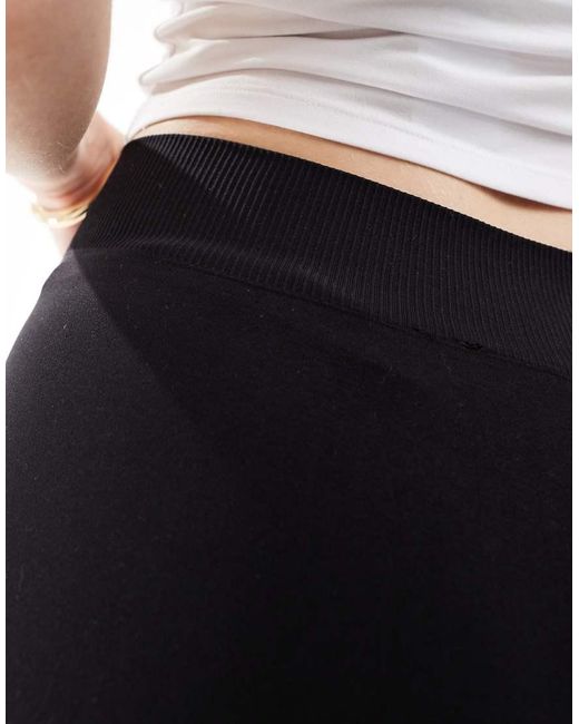 Pieces White Seamless Mini Legging Shorts