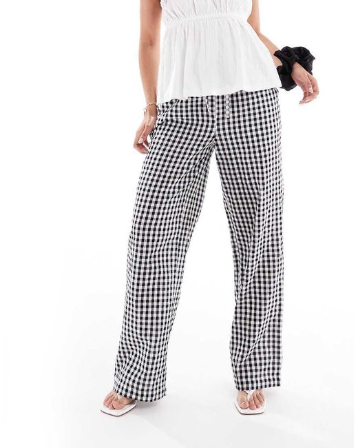 Pieces Black High Waist Wide Leg Trousers