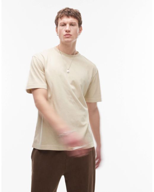 Topman Natural Relaxed Washed T-shirt for men