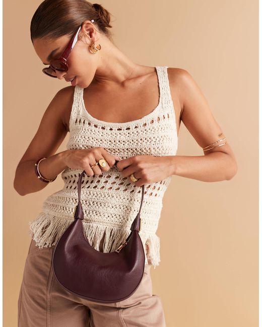 ASOS Brown – wandelbare cookie-clutch-handtasche und schultertasche