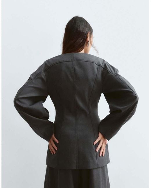 ARRANGE Black Twill Sculpted Blazer Co-Ord