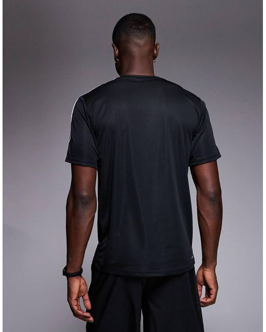 Adidas Originals Black Adidas Training Essential 3 Stripe T-shirt for men