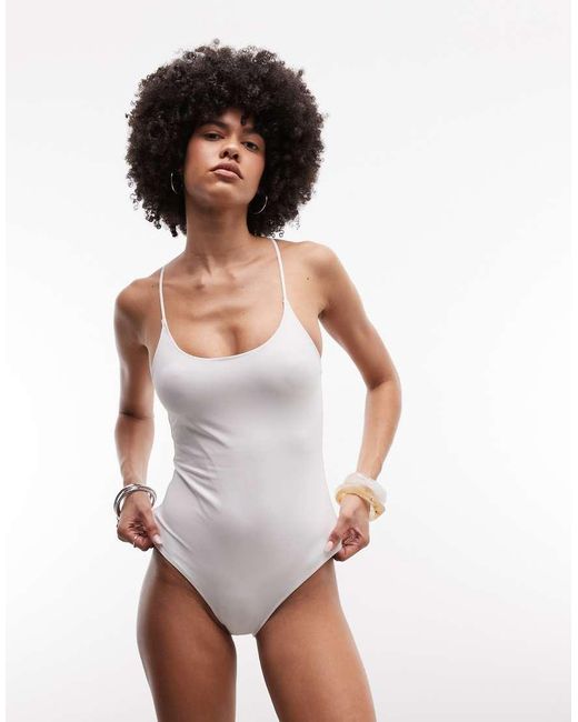 Weekday White Crossover Low Back Swimsuit