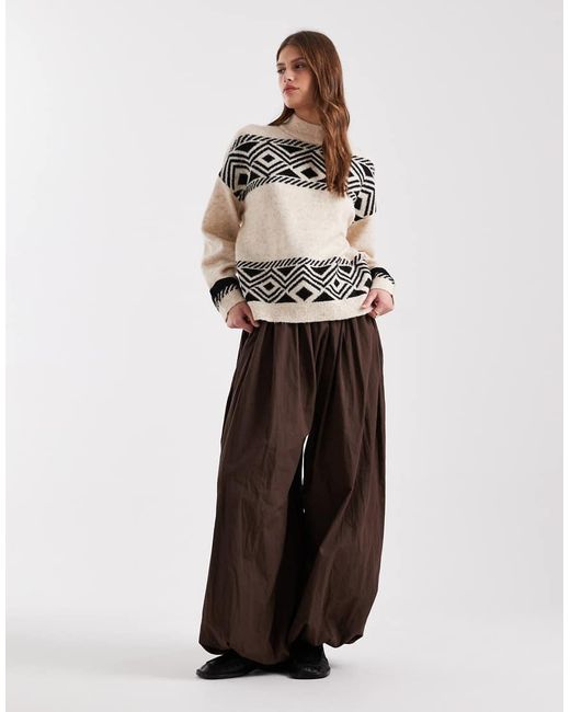 ONLY Multicolor Jacquard Print High Neck Jumper