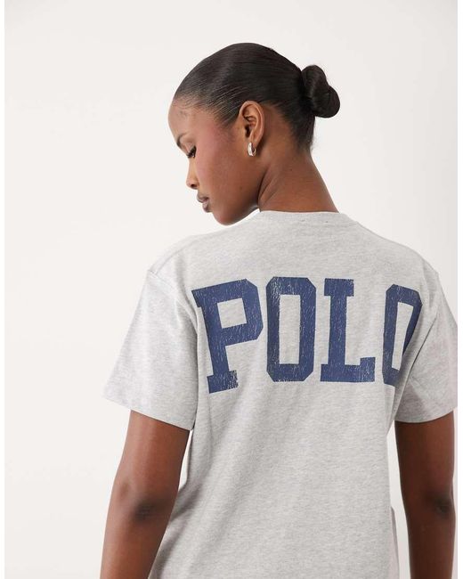 Polo Ralph Lauren White Back Print Straight Fit T-shirt